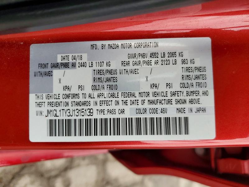 Продаж на аукціоні авто 2018 Mazda 6, vin: JM1GL1TY3J1315139, номер лоту: 45665896