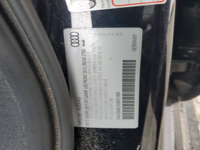 2018 Audi A6 მანქანა იყიდება აუქციონზე, vin: WAUG8AFCXJN031885, აუქციონის ნომერი: 45969376