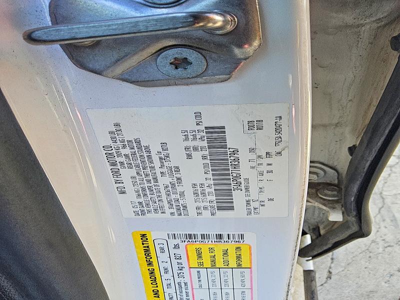 Продаж на аукціоні авто 2017 Ford Fusion, vin: 3FA6P0G71HR367967, номер лоту: 46531286