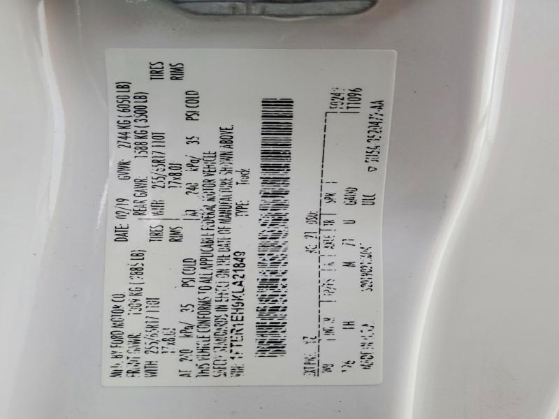 2019 Ford Ranger მანქანა იყიდება აუქციონზე, vin: 1FTER1EH9KLA21849, აუქციონის ნომერი: 47868096