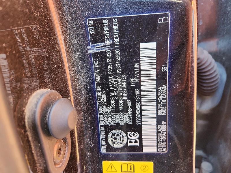 Aukcja sprzedaży 2019 Lexus Rx 350, vin: 2T2BZMCA9KC181193, numer aukcji: 79006885
