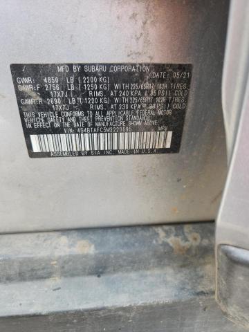 48319096 :رقم المزاد ، 4S4BTAFC5M3220595 vin ، 2021 Subaru Outback مزاد بيع