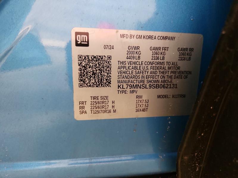 48098856 :رقم المزاد ، KL79MNSL9SB062131 vin ، 2025 Chevrolet Trailblazer مزاد بيع