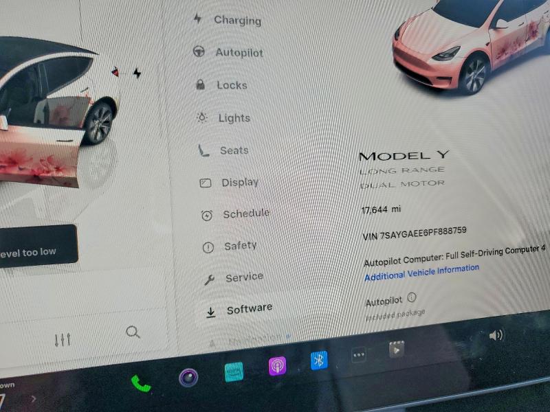 2023 Tesla Model Y მანქანა იყიდება აუქციონზე, vin: 7SAYGAEE6PF888759, აუქციონის ნომერი: 46371516