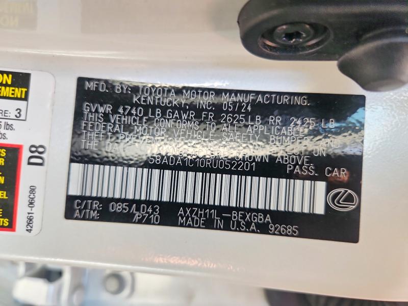 Продажа на аукционе авто 2024 Lexus Es 300h, vin: 58ADA1C10RU052201, номер лота: 46003286