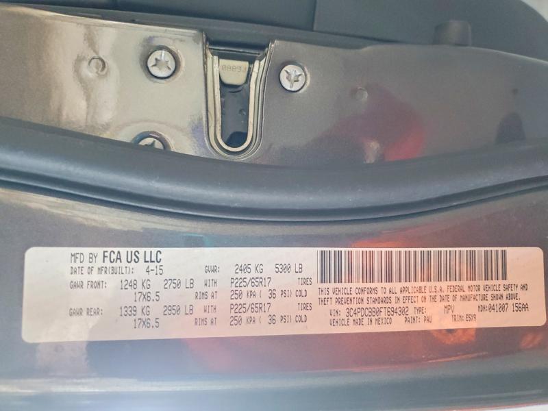 47439126 :رقم المزاد ، 3C4PDCBB0FT694302 vin ، 2015 Dodge Journey مزاد بيع