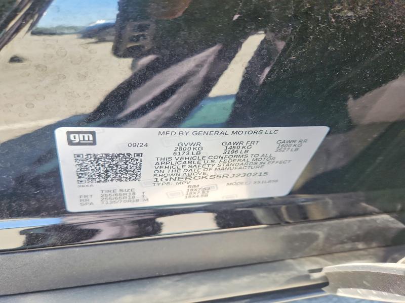 47764896 :رقم المزاد ، 1GNERGKS5RJ230215 vin ، 2024 Chevrolet Traverse مزاد بيع