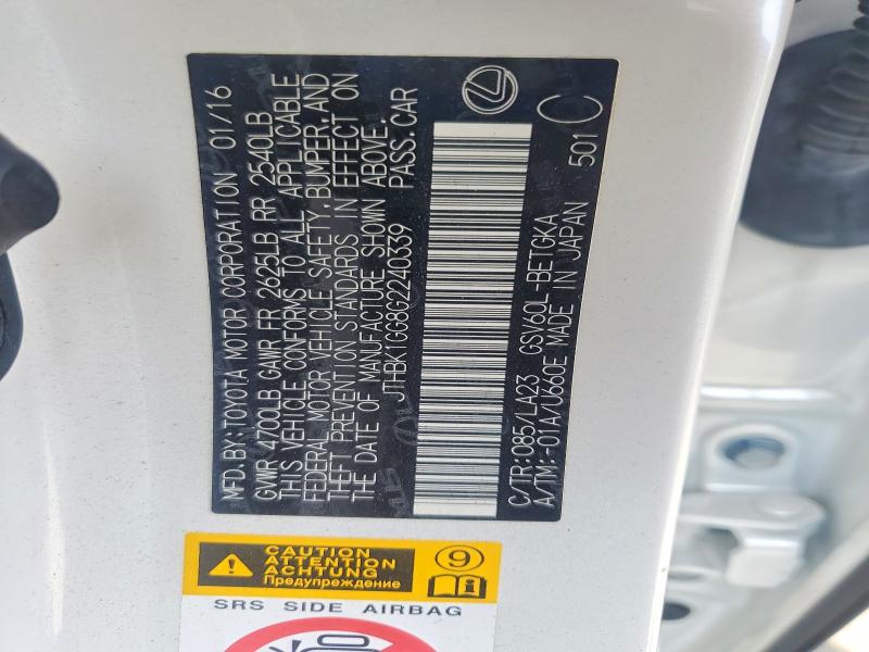Aukcja sprzedaży 2016 Lexus Es 350, vin: JTHBK1GG8G2240339, numer aukcji: 47115496