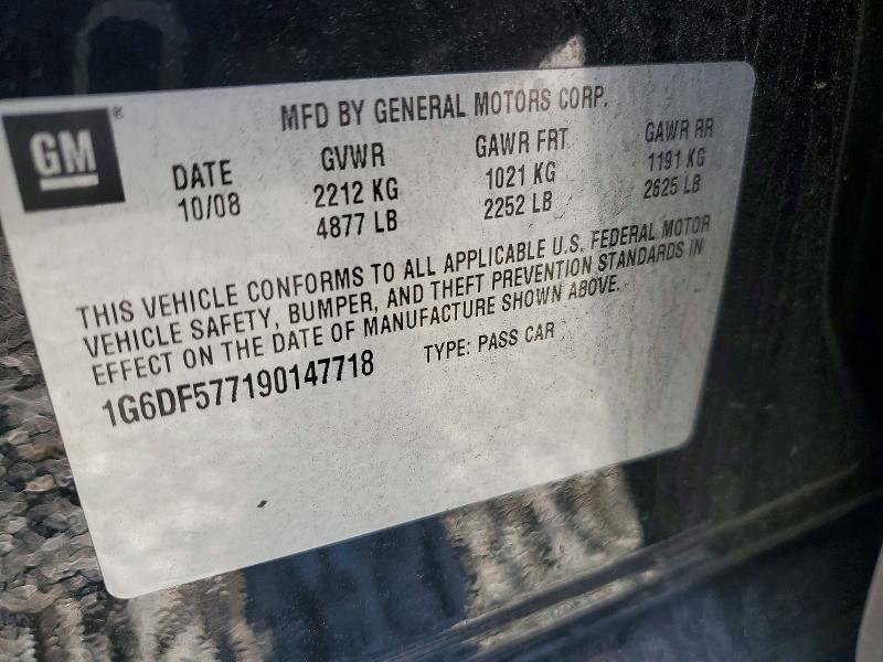 Aukcja sprzedaży 2009 Cadillac Cts, vin: 1G6DF577190147718, numer aukcji: 42043626