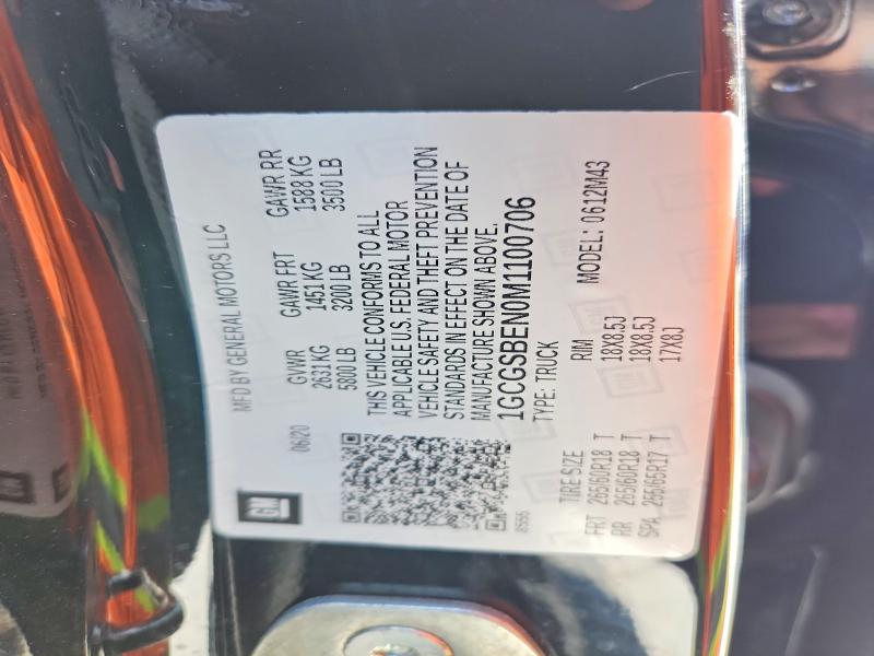 46763076 :رقم المزاد ، 1GCGSBEN0M1100706 vin ، 2021 Chevrolet Colorado مزاد بيع