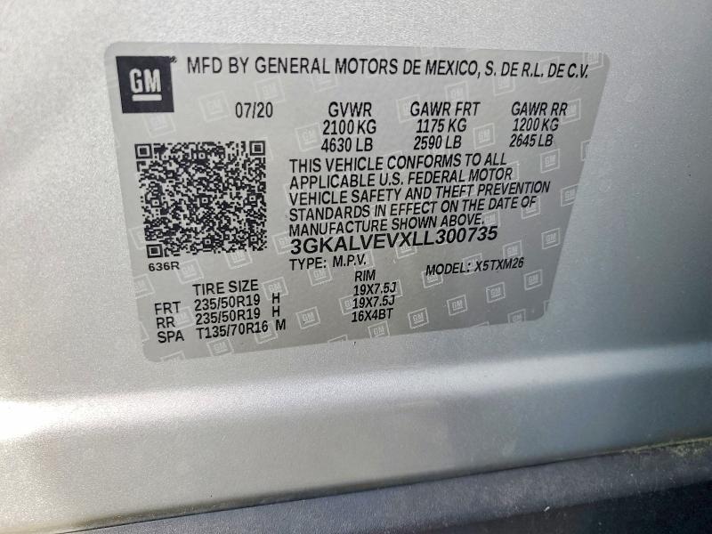 Aukcja sprzedaży 2020 Gmc Terrain, vin: 3GKALVEVXLL300735, numer aukcji: 48305586