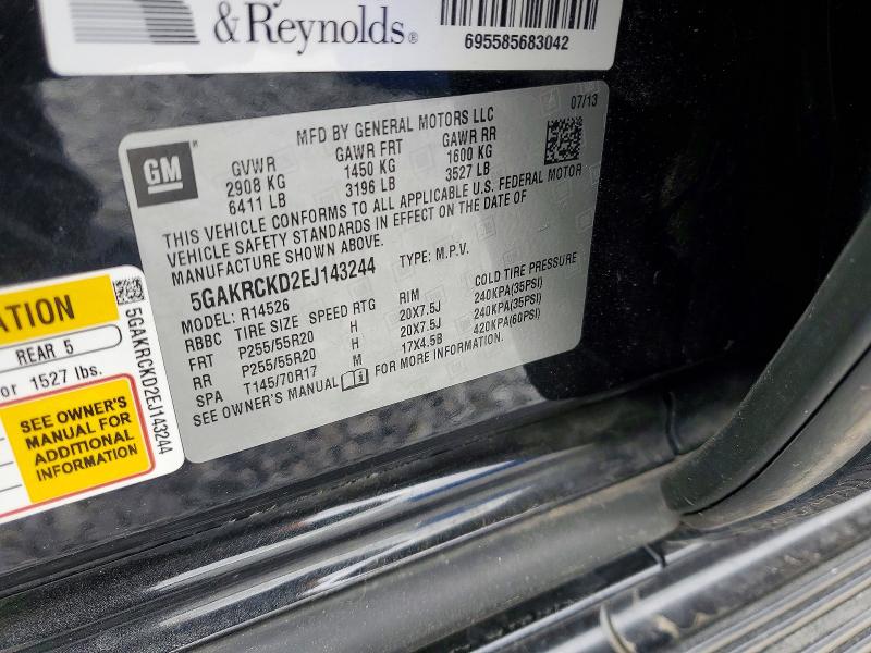 Продаж на аукціоні авто 2014 Buick Enclave, vin: 5GAKRCKD2EJ143244, номер лоту: 46650376