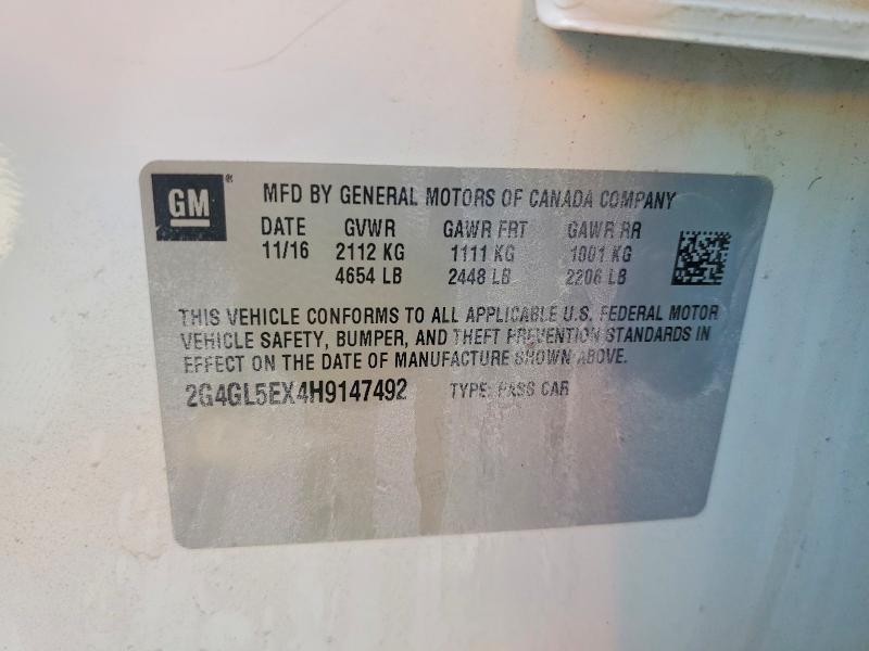 Aukcja sprzedaży 2017 Buick Regal, vin: 2G4GL5EX4H9147492, numer aukcji: 46657596