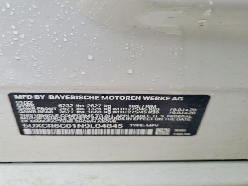 Продажа на аукционе авто 2022 Bmw X5, vin: 5UXCR6C01N9L04845, номер лота: 48239086