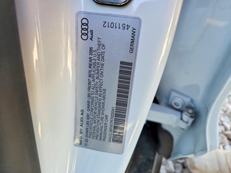 47567186 :رقم المزاد ، WAUCJBFW7R7002041 vin ، 2024 Audi E-tron Gt مزاد بيع