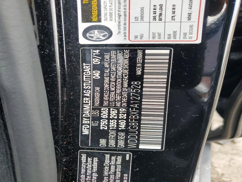 Aukcja sprzedaży 2015 Mercedes-benz S, vin: WDDUG8FBXFA127528, numer aukcji: 78748805