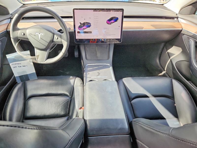 45840656 :رقم المزاد ، 5YJ3E1EBXNF123411 vin ، 2022 Tesla Model 3 مزاد بيع