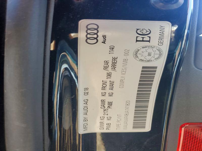 Продажа на аукционе авто 2018 Audi A4, vin: WAUANAF48JA141820, номер лота: 46914656