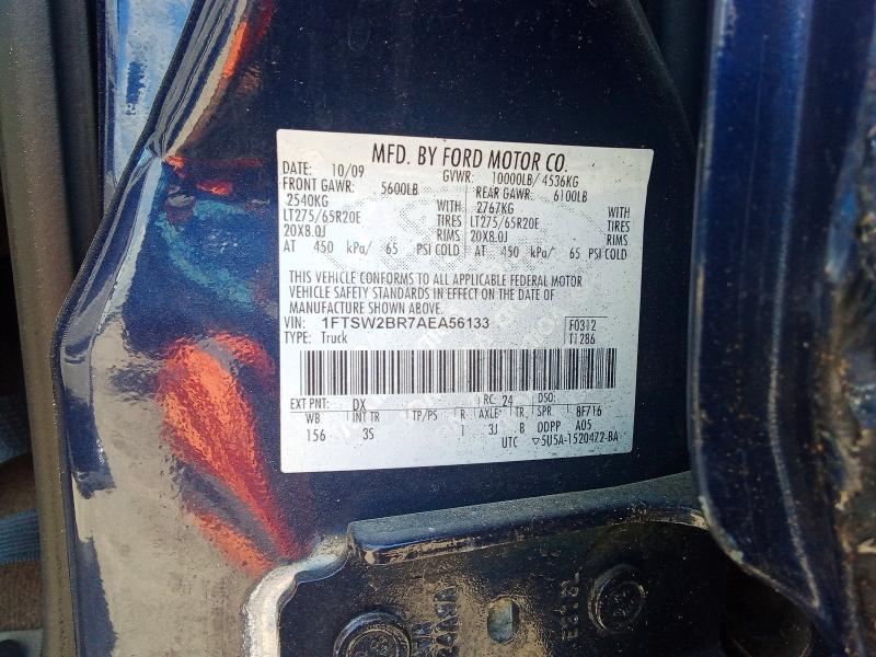 Продаж на аукціоні авто 2010 Ford F250, vin: 1FTSW2BR7AEA56133, номер лоту: 47272896