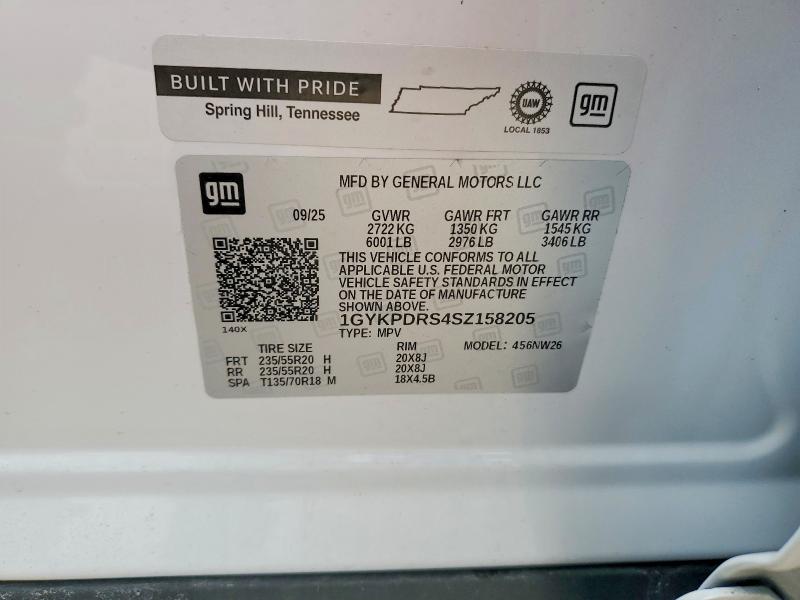 Aukcja sprzedaży 2025 Cadillac Xt6, vin: 1GYKPDRS4SZ158205, numer aukcji: 45613026