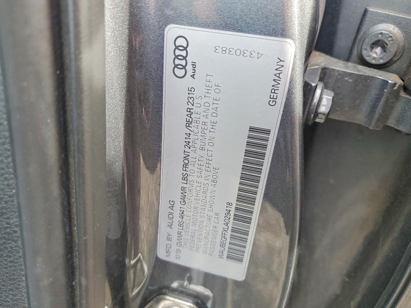 75953235 :رقم المزاد ، WAUBEGFFXLA029418 vin ، 2020 Audi A3 مزاد بيع