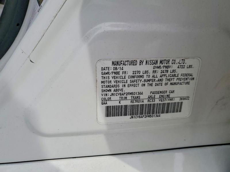 Продаж на аукціоні авто 2015 Infiniti Q40, vin: JN1CV6AP2FM501344, номер лоту: 47056766
