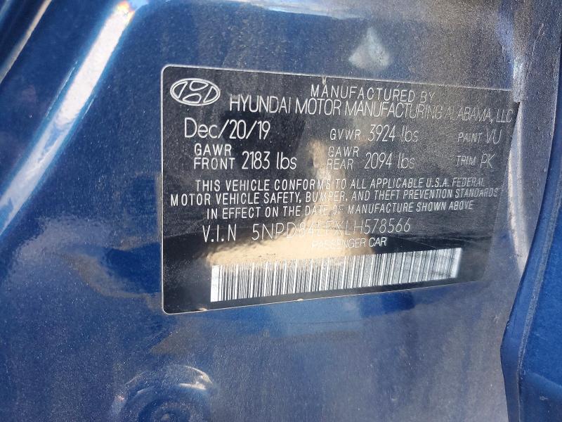 2020 Hyundai Elantra მანქანა იყიდება აუქციონზე, vin: 5NPD84LFXLH578566, აუქციონის ნომერი: 46286876