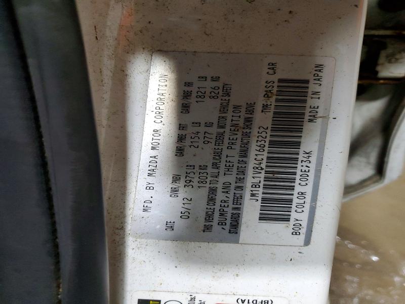 79824825 :رقم المزاد ، JM1BL1V84C1663252 vin ، 2012 Mazda 3 مزاد بيع