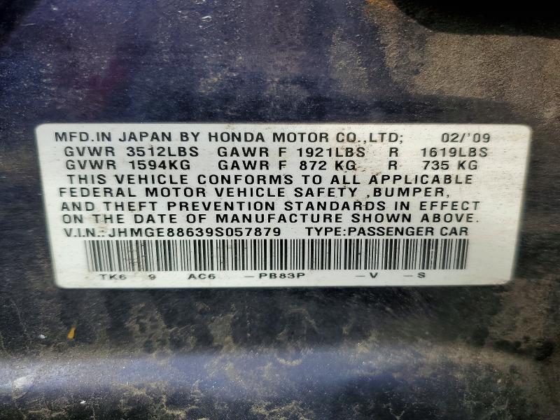 Продаж на аукціоні авто 2009 Honda Fit, vin: JHMGE88639S057879, номер лоту: 48182636