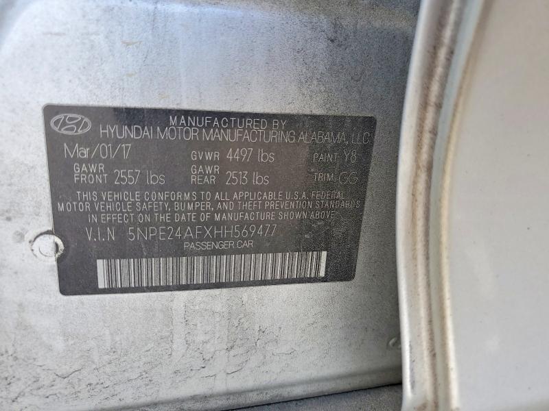 Продажа на аукционе авто 2017 Hyundai Sonata, vin: 5NPE24AFXHH569477, номер лота: 47608916
