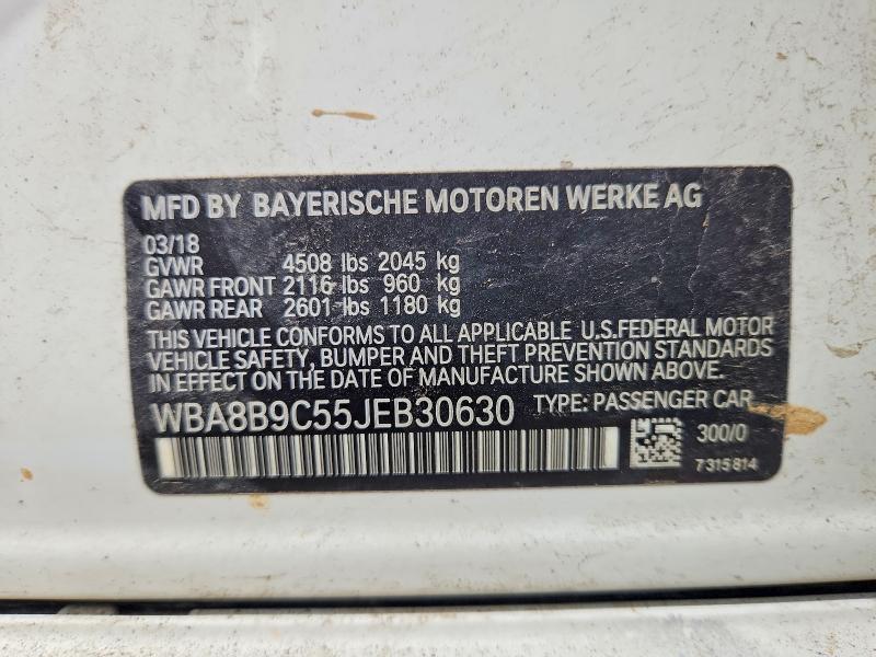 Продаж на аукціоні авто 2018 Bmw 330, vin: WBA8B9C55JEB30630, номер лоту: 47172926
