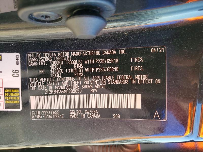 Aukcja sprzedaży 2021 Lexus Rx 350, vin: 2T2HZMAA4MC209059, numer aukcji: 41732716