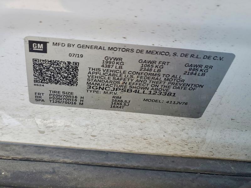 Продажа на аукционе авто 2020 Chevrolet Trax, vin: 3GNCJPSB4LL123381, номер лота: 79311045