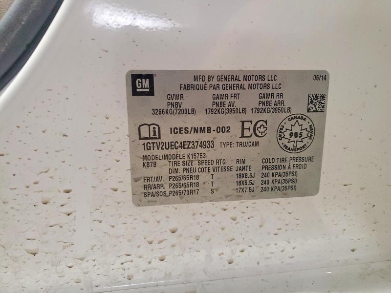 2014 Gmc Sierra მანქანა იყიდება აუქციონზე, vin: 1GTV2UEC4EZ374933, აუქციონის ნომერი: 46135576