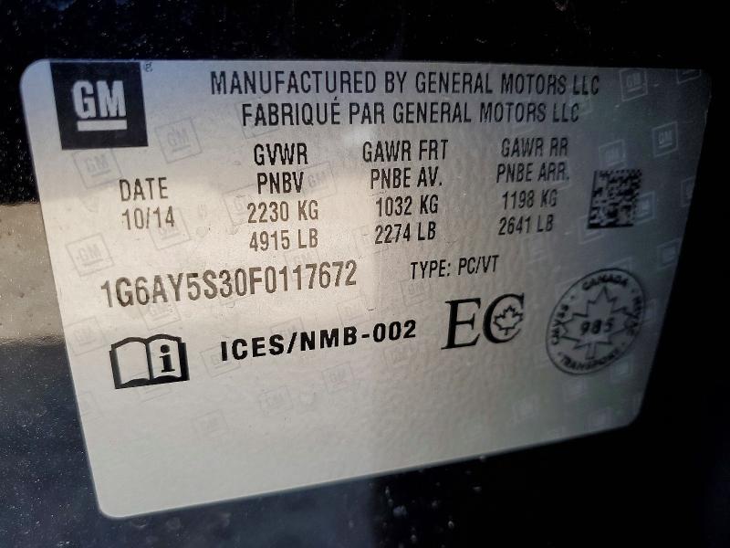 Продажа на аукционе авто 2015 Cadillac Cts, vin: 1G6AY5S30F0117672, номер лота: 79318575