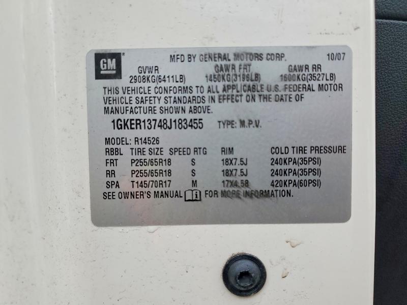 Aukcja sprzedaży 2008 Gmc Acadia, vin: 1GKER13748J183455, numer aukcji: 45856176
