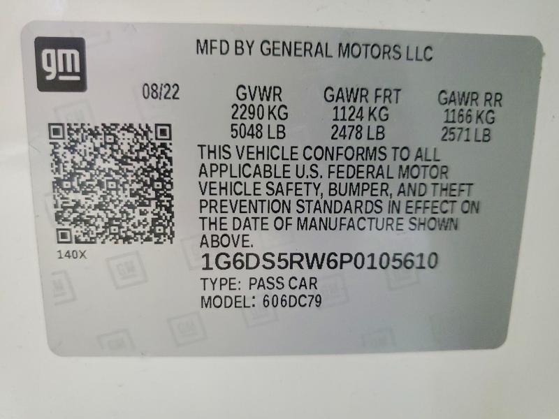 Aukcja sprzedaży 2023 Cadillac Ct5, vin: 1G6DS5RW6P0105610, numer aukcji: 48056956