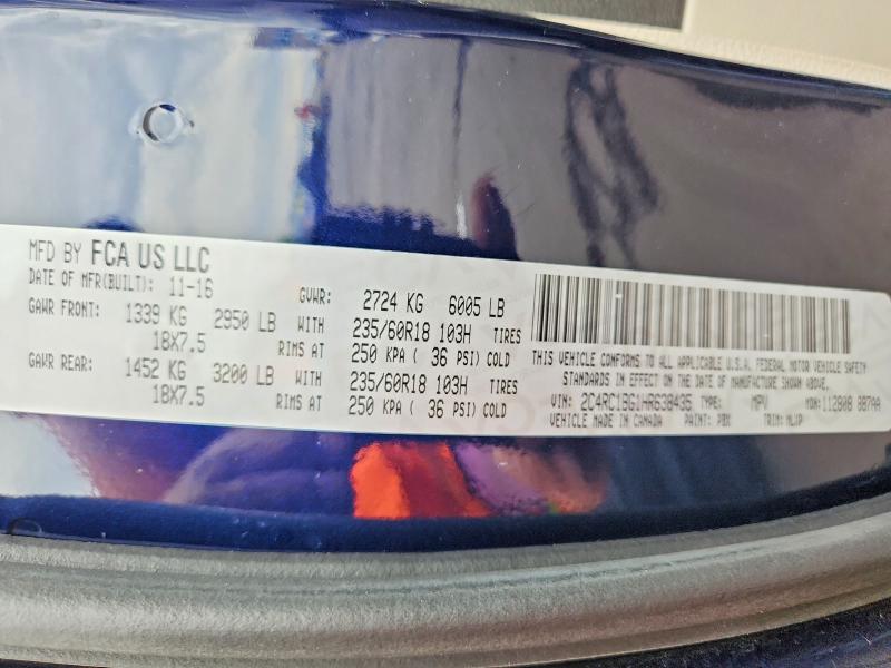 Продаж на аукціоні авто 2017 Chrysler Pacifica, vin: 2C4RC1BG1HR638435, номер лоту: 46892476