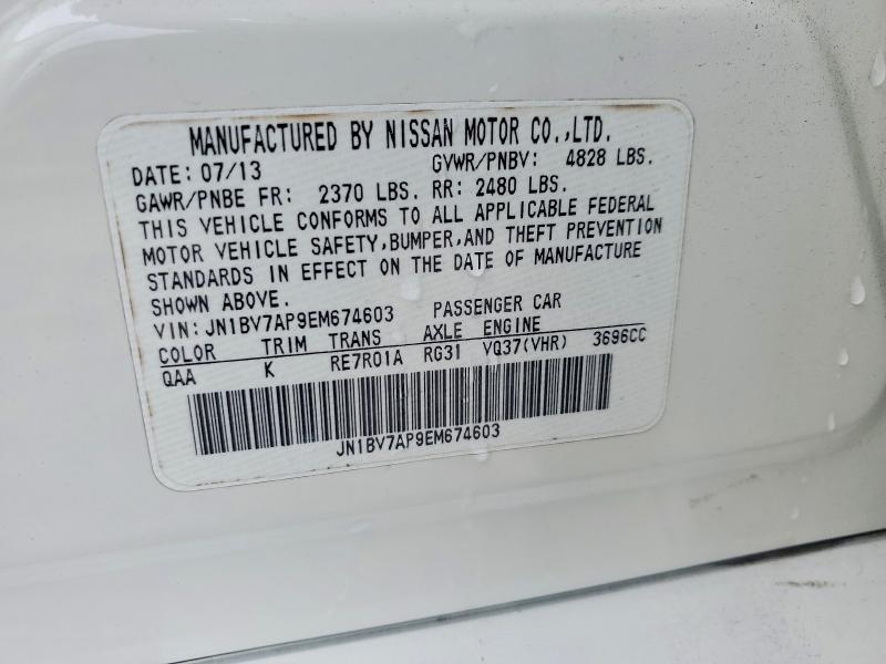 Aukcja sprzedaży 2014 Infiniti Q50, vin: JN1BV7AP9EM674603, numer aukcji: 41880436