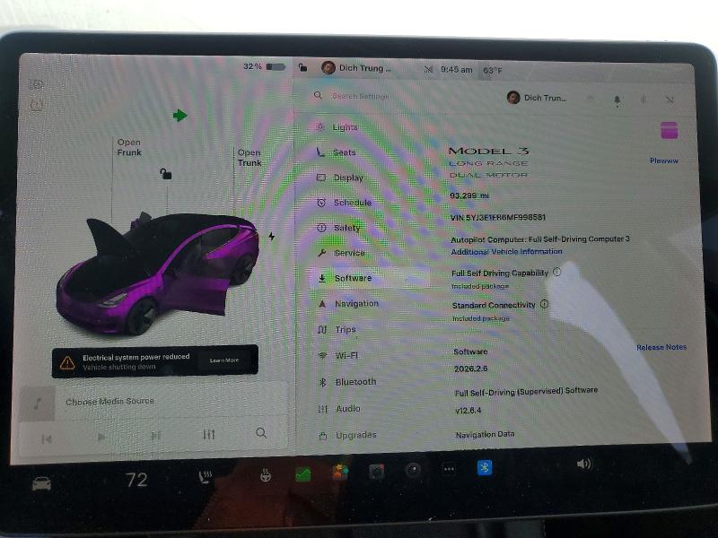 47116336 :رقم المزاد ، 5YJ3E1EB6MF998581 vin ، 2021 Tesla Model 3 مزاد بيع