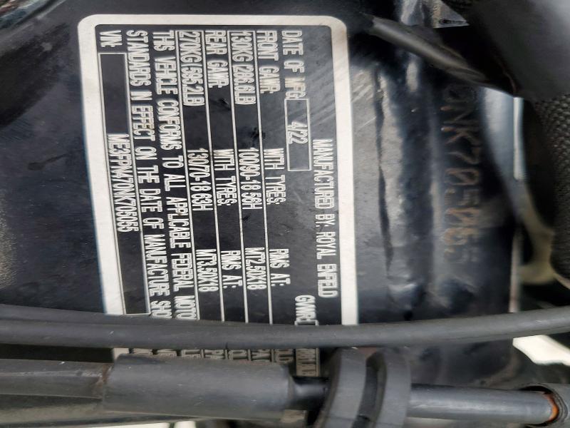 Продажа на аукционе авто 2022 Royal Enfield Motors Int 650, vin: ME3FPN470NK705055, номер лота: 47950266
