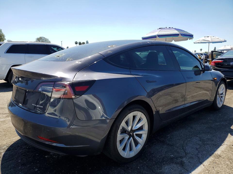 47563686 :رقم المزاد ، 5YJ3E1EB9NF346667 vin ، 2022 Tesla Model 3 مزاد بيع