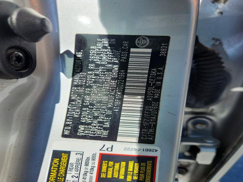 47369716 :رقم المزاد ، 4T1BF1FK3DU221964 vin ، 2013 Toyota Camry مزاد بيع