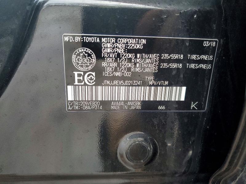 Продажа на аукционе авто 2018 Toyota Rav4 Hybrid, vin: JTMJJREV5JD213241, номер лота: 79244545