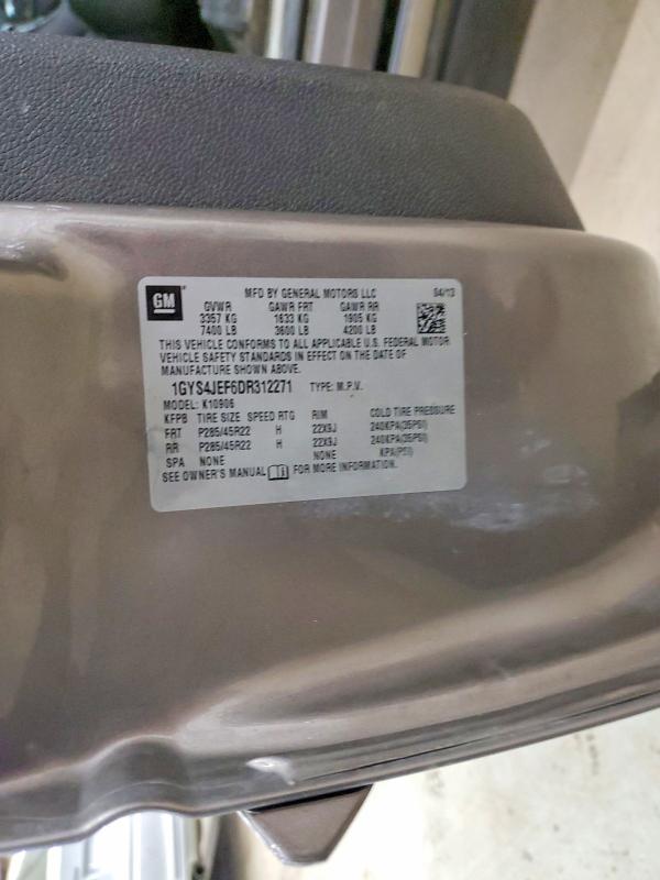 2013 Cadillac Escalade მანქანა იყიდება აუქციონზე, vin: 1GYS4JEF6DR312271, აუქციონის ნომერი: 47773416