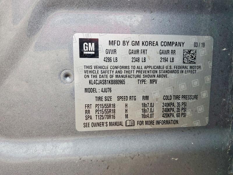 Продажа на аукционе авто 2019 Buick Encore, vin: KL4CJASB1KB880965, номер лота: 48271186