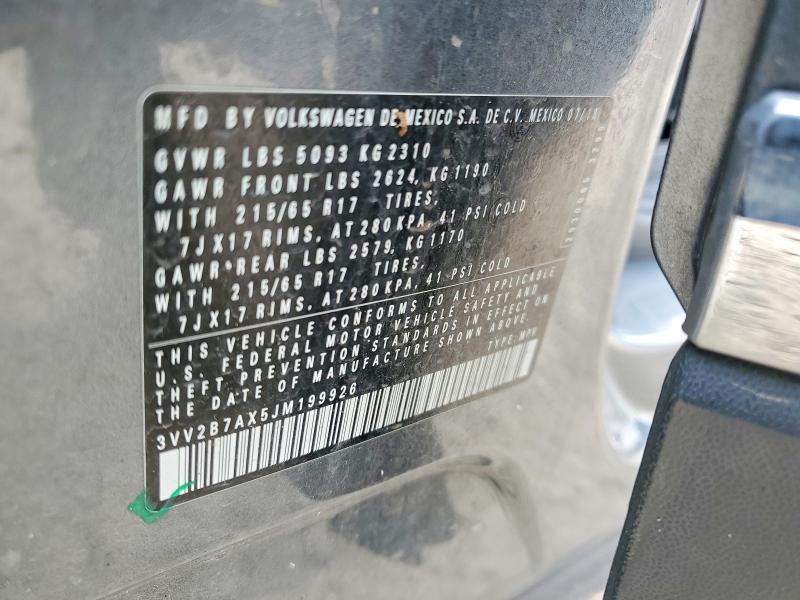 47861656 :رقم المزاد ، 3VV2B7AX5JM199926 vin ، 2018 Volkswagen Tiguan مزاد بيع