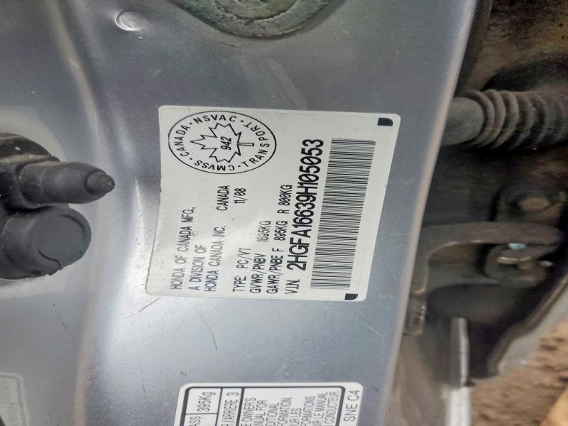 2009 Honda Civic მანქანა იყიდება აუქციონზე, vin: 2HGFA16639H105053, აუქციონის ნომერი: 47515776