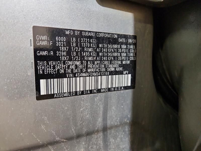 Продажа на аукционе авто 2021 Subaru Ascent, vin: 4S4WMAFDXM3413168, номер лота: 47024956