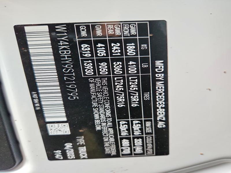Продажа на аукционе авто 2025 Mercedes-benz 2500 Crew, vin: W1Y4KBHY9ST219795, номер лота: 46736606